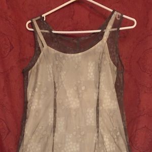 Elegant Long Summer Dress Separate Top & Under Dress - NEW